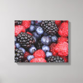 Blauwe bessen frambozen canvas afdruk (Voorkant)