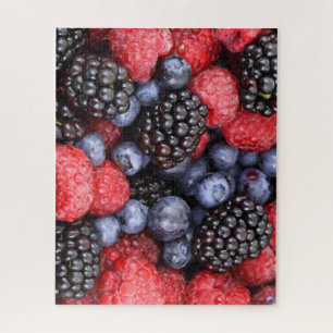 Blauwe bessen frambozen legpuzzel