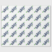 Blauwe bessen fruit Berry 1e Verjaardag waterverf Cadeaupapier (Vlak)