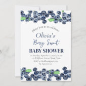 Blauwe bessen Fruit Berry Sweet Baby shower Kaart (Voorkant)