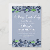 Blauwe bessen Fruit Berry Sweet Baby shower Kaart (Voorkant)