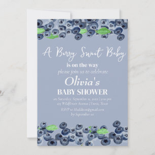 Blauwe bessen Fruit Berry Sweet Baby shower Kaart