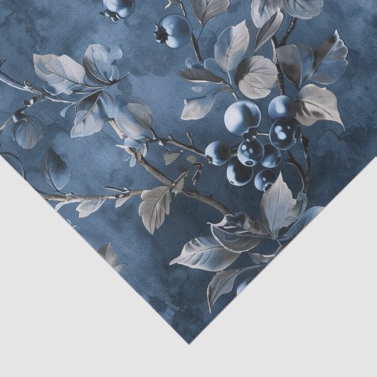 Blauwe bessen Fruit Geïnspireerd Tissuepapier (Detail)