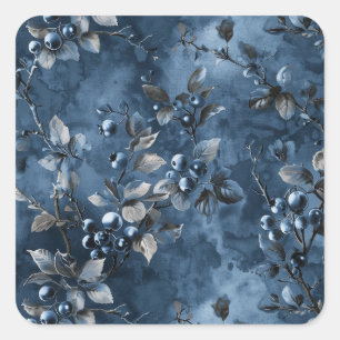 Blauwe bessen Fruit Geïnspireerd Vierkante Sticker