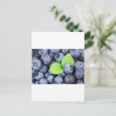 Blauwe bessen Fruit Vrede Liefde Destiny Party Art Briefkaart (Staand voorkant)