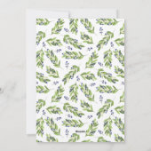 Blauwe bessen groen foto Vrolijk kerstfeest Feestdagenkaart (Achterkant)