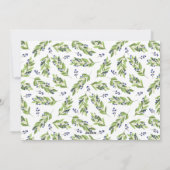 Blauwe bessen groen fotocollage vrolijke kerst feestdagenkaart (Achterkant)