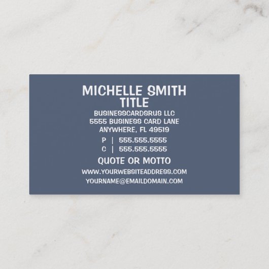 Blauwe bessen Hersenvoedsel Visitekaartje (Achterkant)