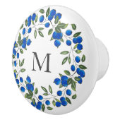 Blauwe bessen krans keramische knop (Rechts)