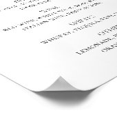 Blauwe bessen. Menu drinken voor blauw en muntbrui Poster (Hoek)