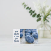 Blauwe bessen op Barnwood Visitekaartje (Staand voorkant)