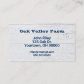 Blauwe bessen op Barnwood Visitekaartje (Achterkant)