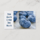Blauwe bessen op Barnwood Visitekaartje (Voorkant)