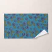 Blauwe bessen op blauw bad handdoek (Handdoek)