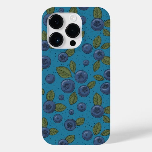 Blauwe bessen op blauw Case-Mate iPhone case (Achterkant)
