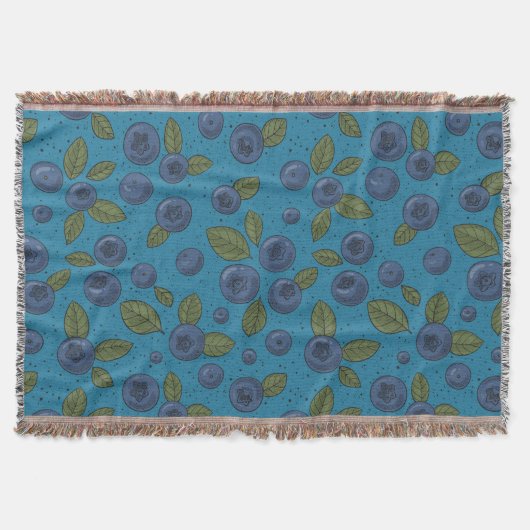 Blauwe bessen op blauw deken (Voorkant)