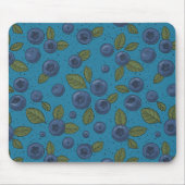 Blauwe bessen op blauw muismat (Voorkant)