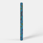 Blauwe bessen op blauw samsung galaxy hoesje (Rechterkant)