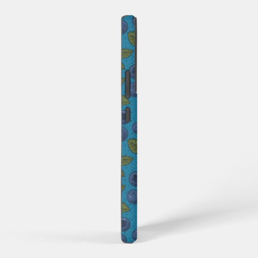 Blauwe bessen op blauw samsung galaxy hoesje (Rechterkant)