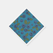 Blauwe bessen op blauw servet (Hoek)