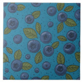 Blauwe bessen op blauw tegeltje (Voorkant)
