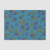 Blauwe bessen op blauw tissuepapier (Voorkant)