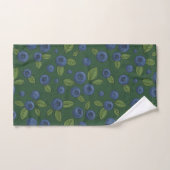 Blauwe bessen op donkergroen bad handdoek (Handdoek)
