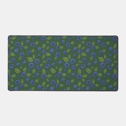 Blauwe bessen op donkergroen bureaumat (Voorkant)