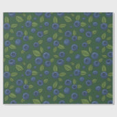 Blauwe bessen op donkergroen cadeaupapier (Vlak)