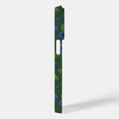 Blauwe bessen op donkergroen Case-Mate iPhone case (Achterkant / Rechts)