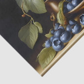 Blauwe bessen op een tafel tissuepapier (Detail)