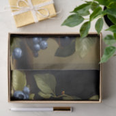 Blauwe bessen op een tafel tissuepapier (Geschenk)