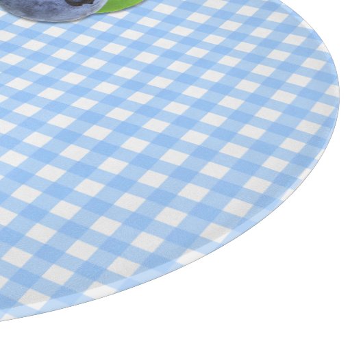 Blauwe bessen op Gingham Snijplank (Hoek)