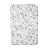 Blauwe bessen op zwart en wit badmat (Voorkant Verticaal)