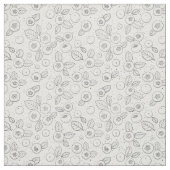 Blauwe bessen op zwart en wit stof (Swatch)