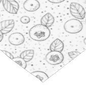 Blauwe bessen op zwart en wit tafelkleed (Gekanteld)