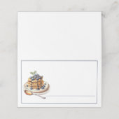 Blauwe bessen pannenkoeken | Ontbijt Plaatskaartje (Buitenkant ongevouwen)