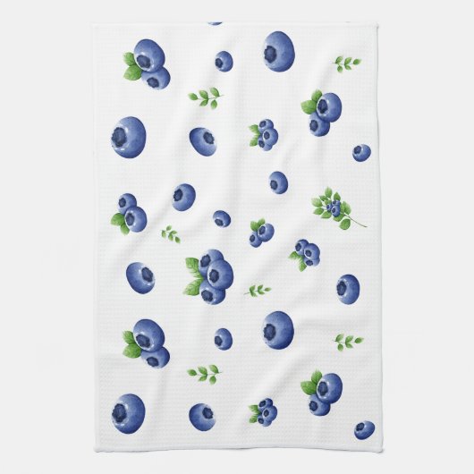 Blauwe bessen Patroon Theedoek (Verticaal)