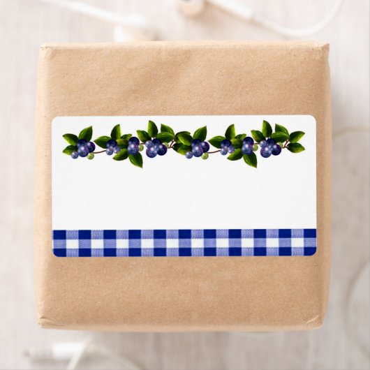 Blauwe bessen productetiket etiket (Insitu)