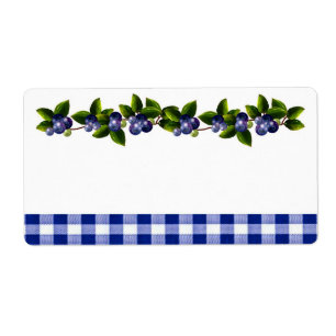 Blauwe bessen productetiket etiket