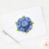 Blauwe bessen ronde samenstelling ronde sticker (Envelop)