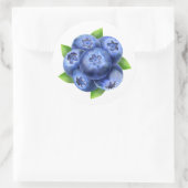 Blauwe bessen ronde samenstelling ronde sticker (Tas)