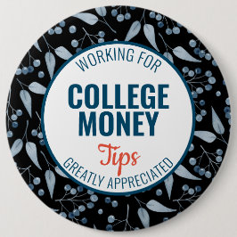 Blauwe bessen Tips gewaardeerd | Studiegeld Ronde Button 6,0 Cm