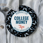 Blauwe bessen Tips gewaardeerd | Studiegeld Ronde Button 6,0 Cm (In situ)