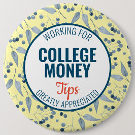 Blauwe bessen Tips gewaardeerd | Studiegeld Ronde Button 6,0 Cm