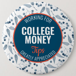 Blauwe bessen Tips gewaardeerd | Studiegeld Ronde Button 6,0 Cm