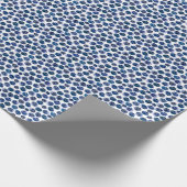 Blauwe bessen: waterverf geïllustreerd patroon. cadeaupapier (Hoek)