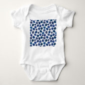 Blauwe bessen: waterverf geïllustreerd patroon. romper (Voorkant)