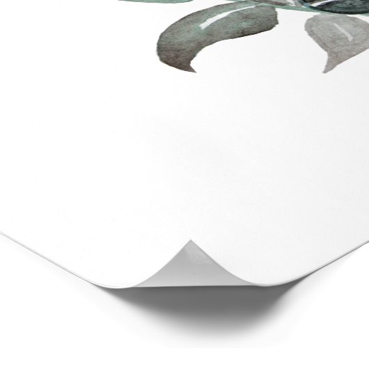 Blauwe bessen Waterverf Poster (Hoek)