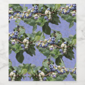 Blauwe bessen wijnetiketten wijn etiket (Enkel label)